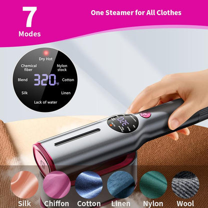 2-in-1 Garment Steamer & Iron – 1200W Fast Heat Portable Travel Steamer