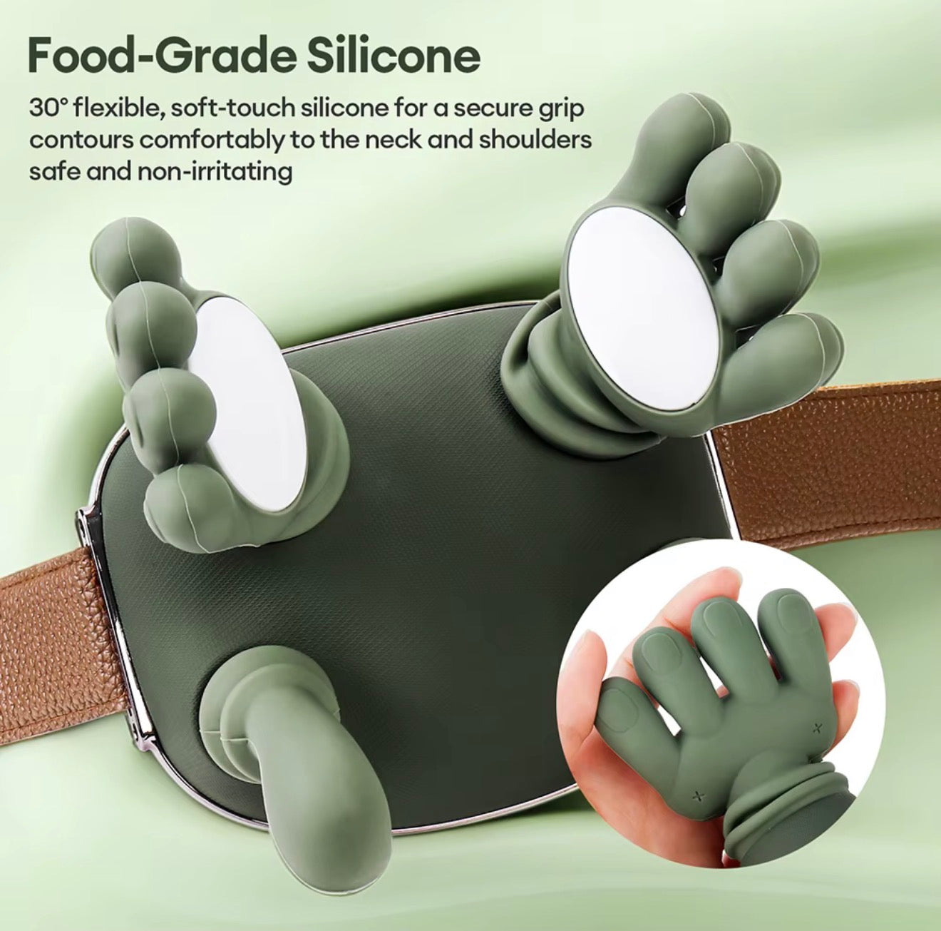 Green Finger Neck Shoulder Massager Wireless Neck Cervical Trapezius Kneading Massage Shawl Brushless Motor Neck masajeador