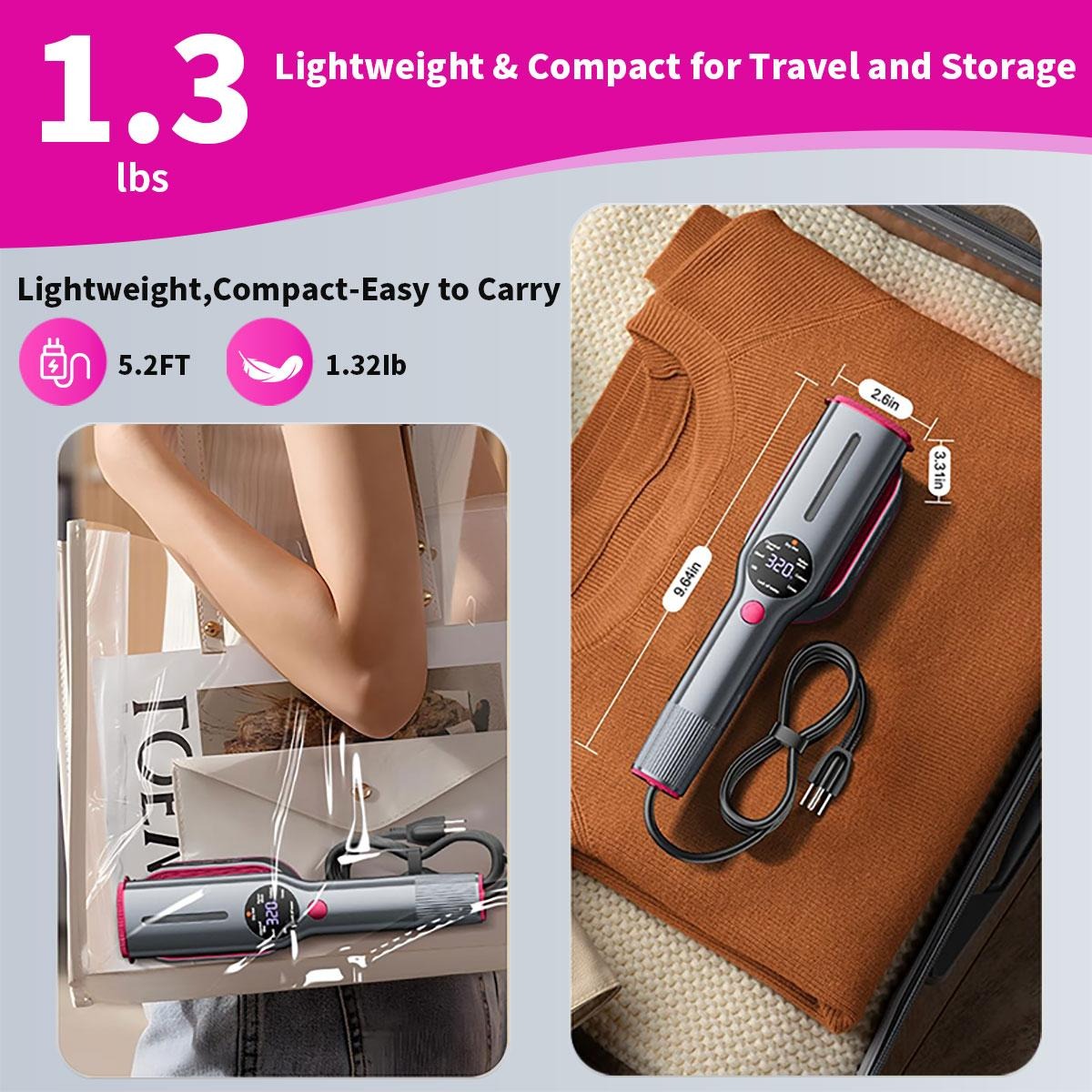 2-in-1 Garment Steamer & Iron – 1200W Fast Heat Portable Travel Steamer
