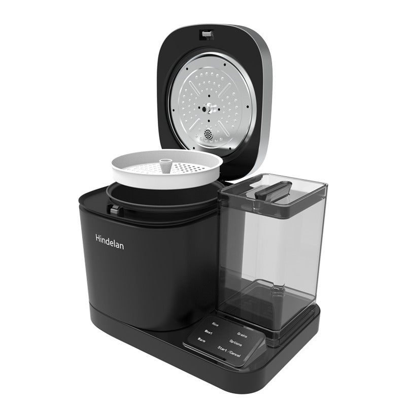 Patented 8 Cup Grain Rice Cooker with Integrated Water tank Automatically Release Water, Built-in Scale, IH Electromagnetic Heat