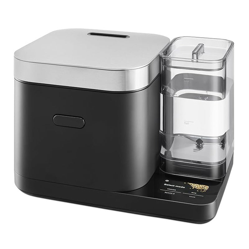 Patented 8 Cup Grain Rice Cooker with Integrated Water tank Automatically Release Water, Built-in Scale, IH Electromagnetic Heat