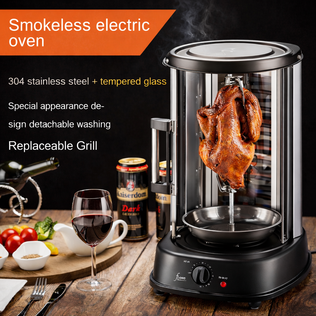Commercial Household Electric Rotary Roast String Machine Smokeless Barbecue Oven Roasting Chicken Electric Grills Griddles