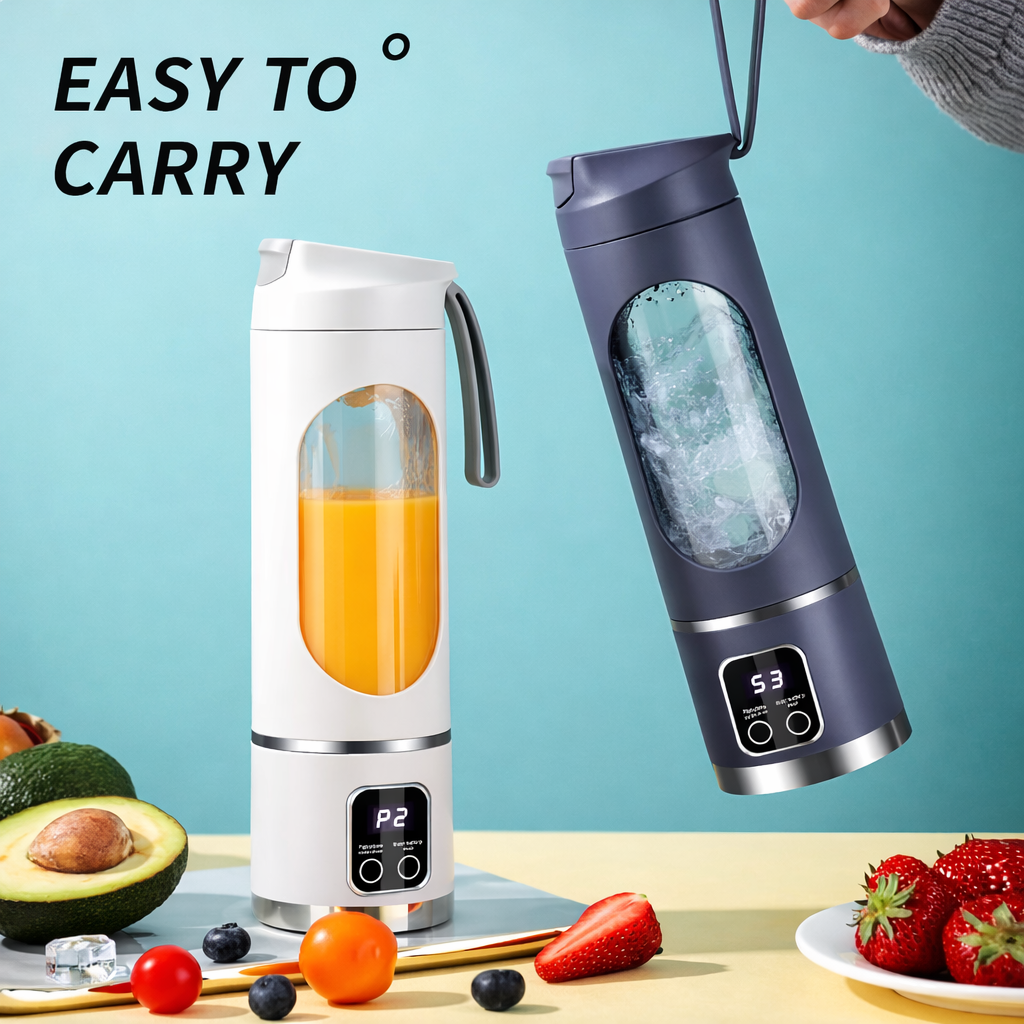 Portable Fruit Juicer 450ml Capacity 3 Gears USB Rechargeable Blender Ice Crusher