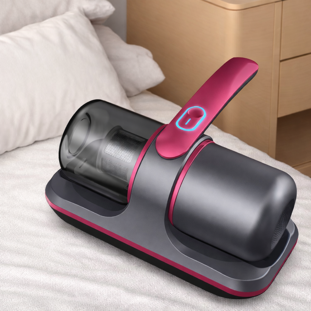 Mattress Vacuum Cleaner 100W Handheld Cordless UV Bed Vacuum Cleaner 2 Speeds Adjustable 250ml