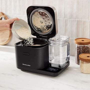Patented 8 Cup Grain Rice Cooker with Integrated Water tank Automatically Release Water, Built-in Scale, IH Electromagnetic Heat