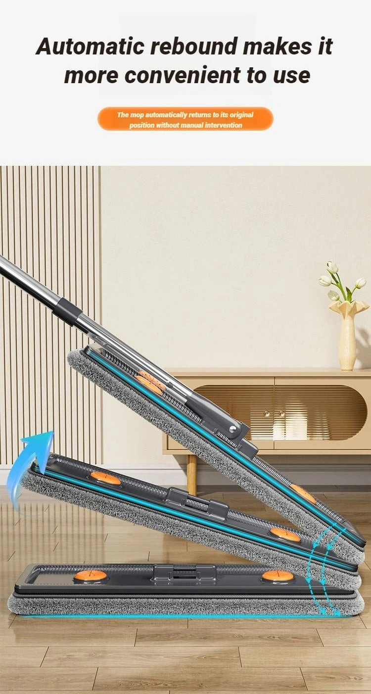 Flat Square Mop 33cm JOYBOS Washing and Squeeze Cleaning System Floor Scraper Mops With Bucket Set For Living Room Toilet Home