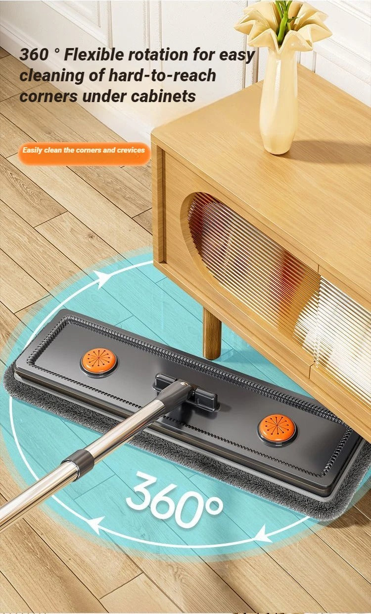 Flat Square Mop 33cm JOYBOS Washing and Squeeze Cleaning System Floor Scraper Mops With Bucket Set For Living Room Toilet Home