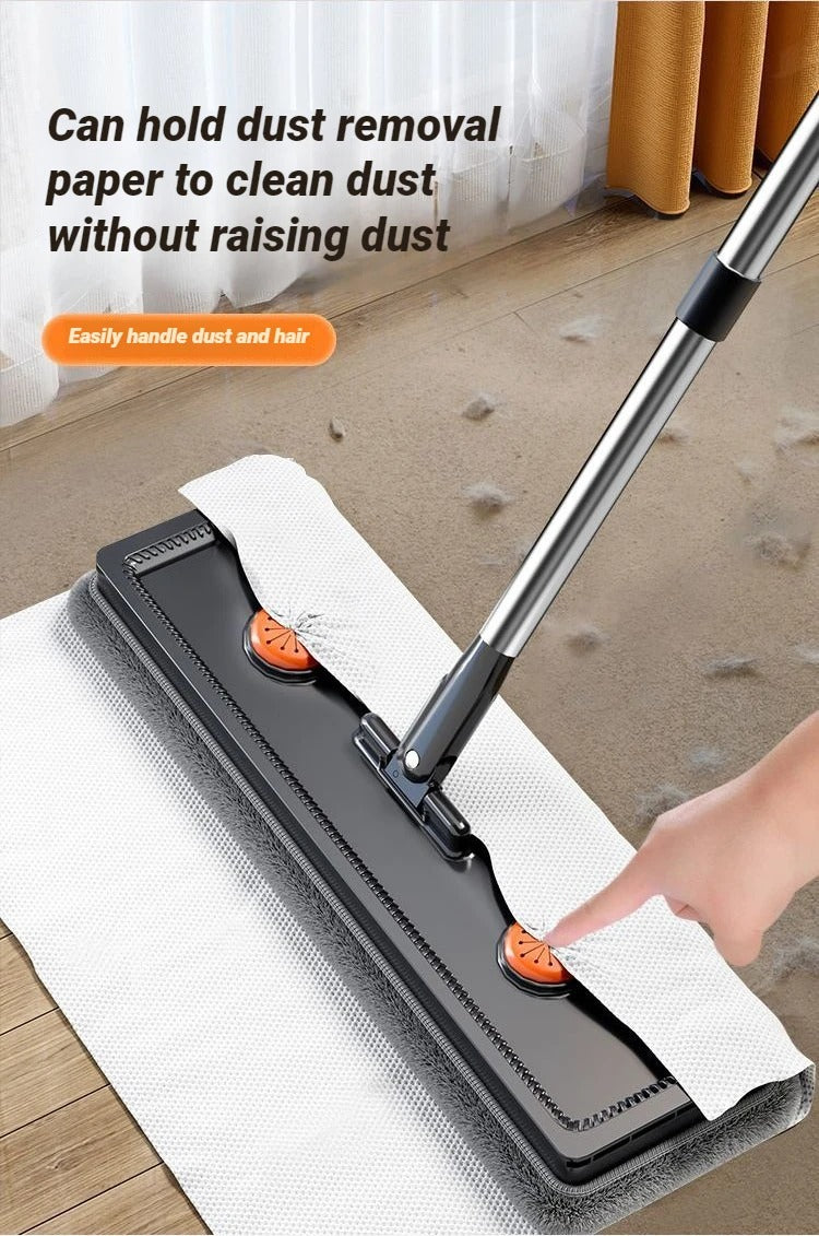 Flat Square Mop 33cm JOYBOS Washing and Squeeze Cleaning System Floor Scraper Mops With Bucket Set For Living Room Toilet Home