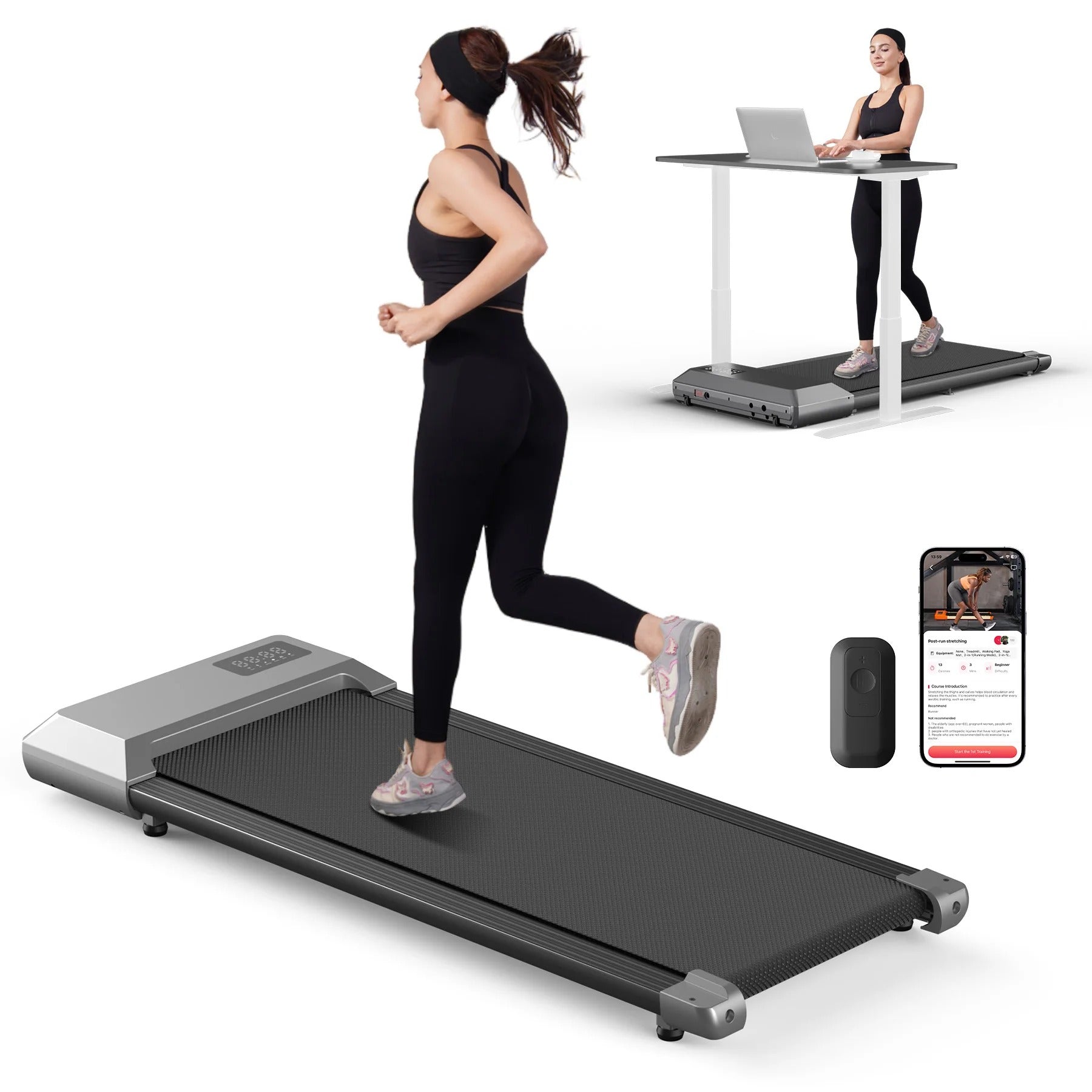 Walking Pad LCD Digital Data Display 2in1 Walking Running Fitness Exercise Machine